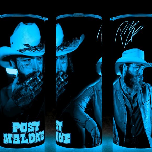 Glow in the Dark Post Malone Country F-1 Trillion Cup Mug Tumbler 20oz - Picture 1 of 4